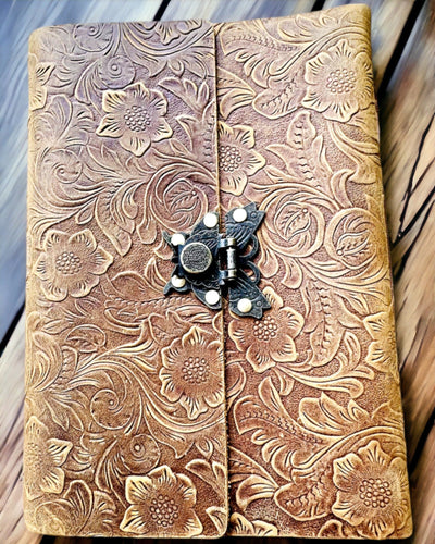 Prabangus Retro Užrašų Knygelė su Odiniu Viršeliu - "Vintage Elegance", 480 puslapių, galimybė personalizuoti graviravimu