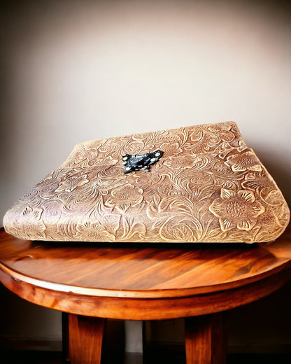 Notițel de lux retro cu copertă din piele - "Vintage Elegance", 480 de pagini, posibilitate de personalizare cu gravură