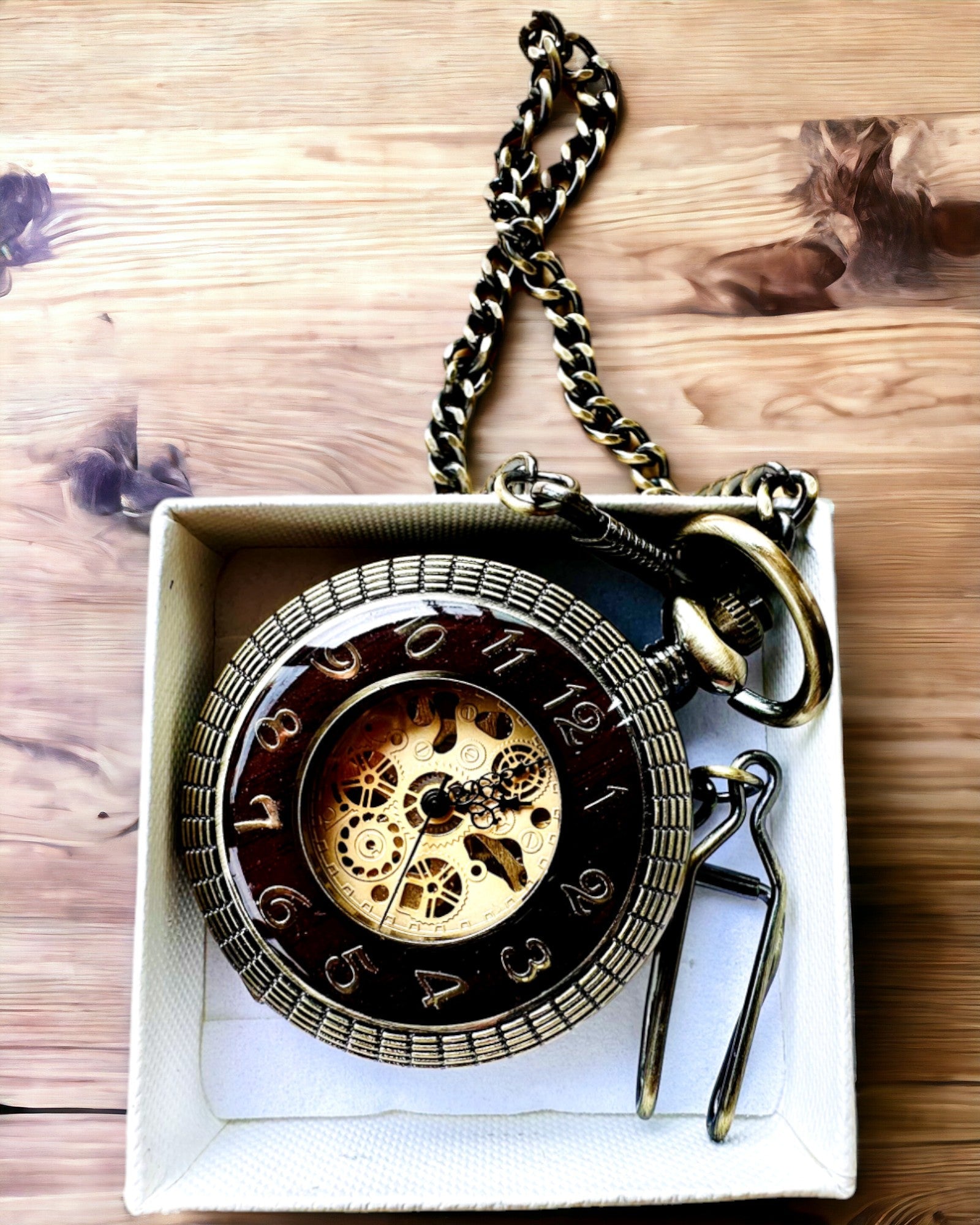 Ceas de buzunar "Retro Elegance", posibilitate de personalizare cu gravură