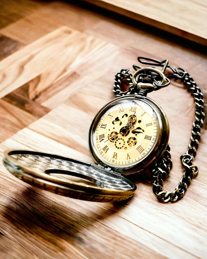 Ceas de buzunar "Retro Elegance", posibilitate de personalizare cu gravură