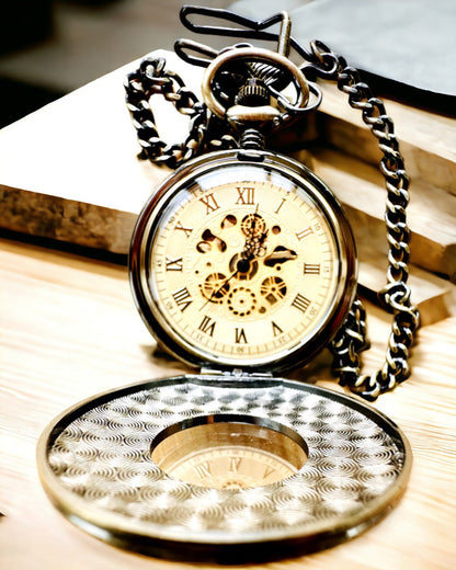 Ceas de buzunar "Retro Elegance", posibilitate de personalizare cu gravură