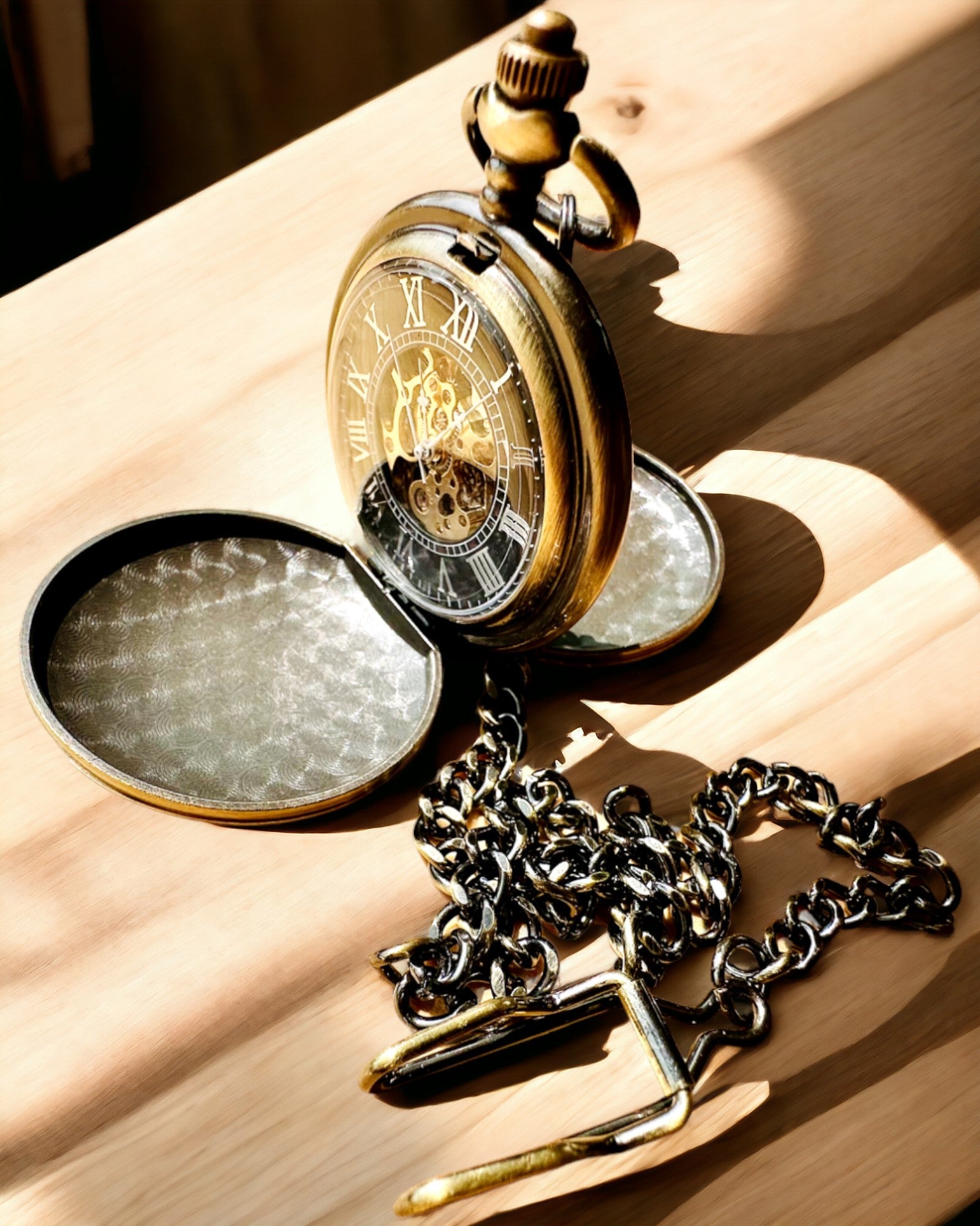 Ceas de buzunar clasic "Vintage Elegance", culoare aurie, posibilitate de personalizare cu gravură