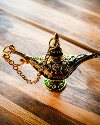 Small 4 cm Magic Aladdin Lamp, keychain, 6 color variants - Enchanted Memories, personalization with engraving