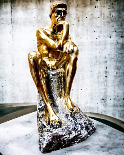 Golden Thinker - Resin Figurine, Customization with Engraving