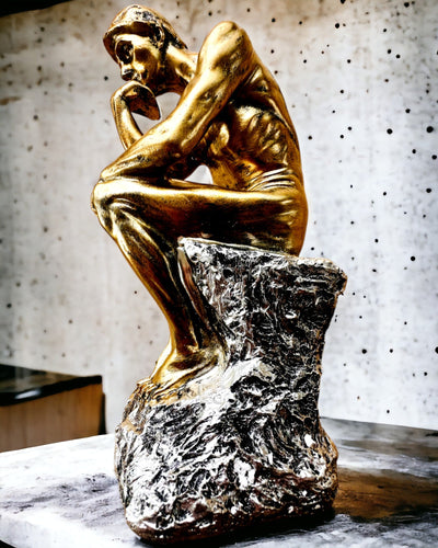 Golden Thinker - Resin Figurine, Customization with Engraving