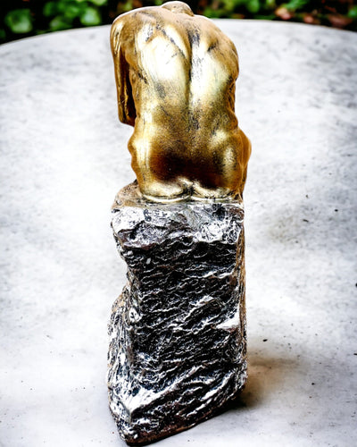 Golden Thinker - Resin Figurine, Customization with Engraving