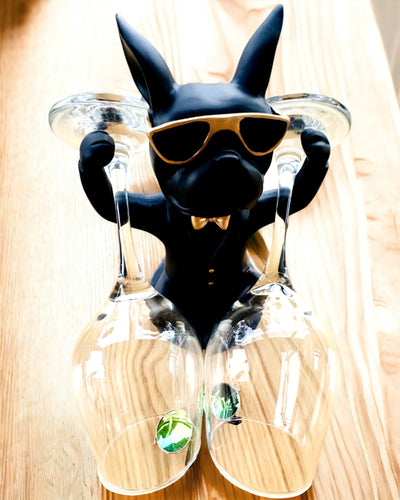 Figūriņa Bulldog Elegance - Ekskluzīvs glāžu turētājs, iespēja personalizēt ar gravējumu