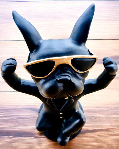 Figūriņa Bulldog Elegance - Ekskluzīvs glāžu turētājs, iespēja personalizēt ar gravējumu