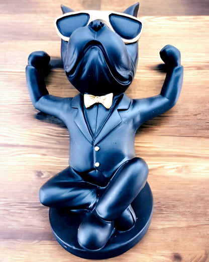 Figūriņa Bulldog Elegance - Ekskluzīvs glāžu turētājs, iespēja personalizēt ar gravējumu