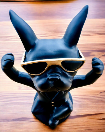 Figūriņa Bulldog Elegance - Ekskluzīvs glāžu turētājs, iespēja personalizēt ar gravējumu