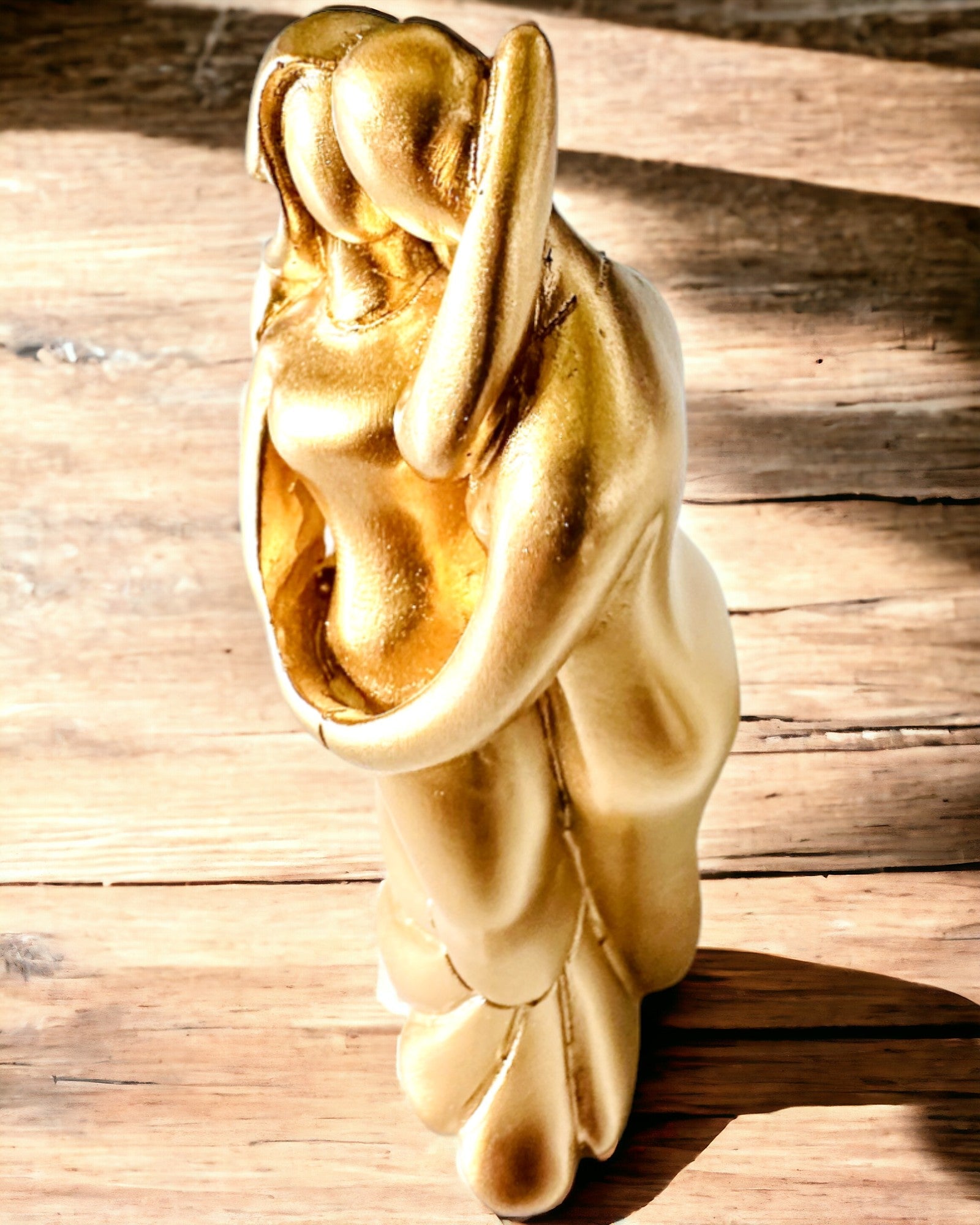 Złoty Taniec Miłości - Pequena Estatueta Decorativa com Opção de Gravação
