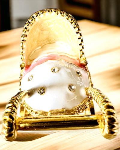 Pequeno Carrinho de Contos de Fadas para joias, tesouros - Elegância Real, personalização com gravação