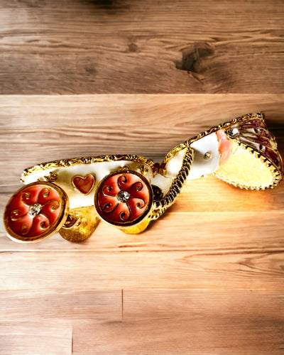 Pequeno Carrinho de Contos de Fadas para joias, tesouros - Elegância Real, personalização com gravação