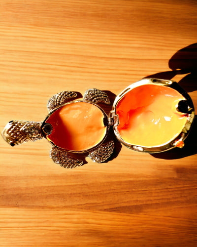 Szkatułka "Żółwiowa Rodzinka" - zelena boja, personalizacija gravurom