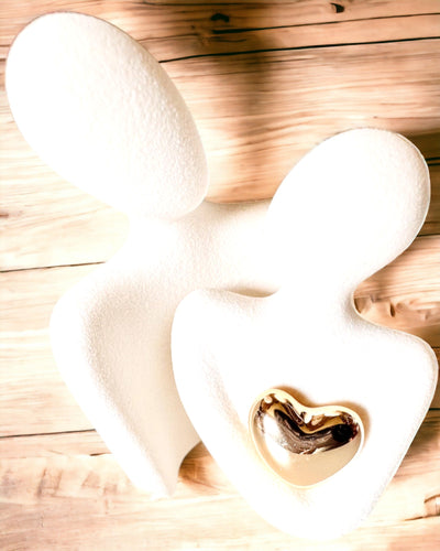 "Amor no coração – Figuras de Família em Cerâmica", possibilidade de personalização com gravação