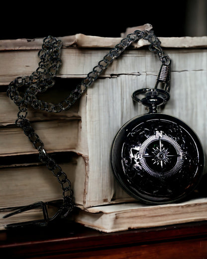 Busolă în stil de ceas de buzunar "Navigator" - Culoare metal închis