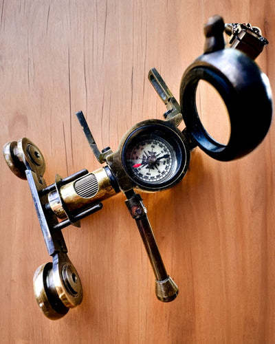 Binoklis Nautica - Ekskluzīvs Vintage Aksesuārs - Roku Darbs ar Gravēšanas Iespēju, biroja dekorācija, premium