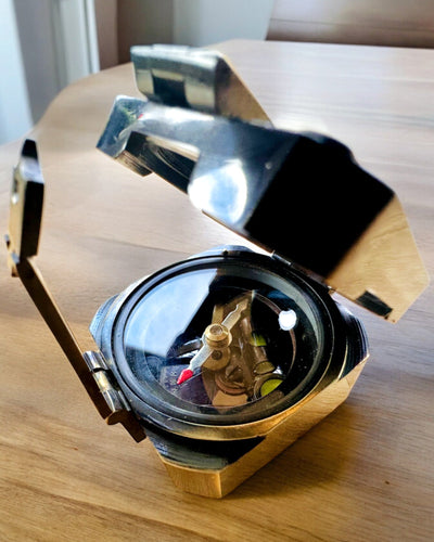 Solid, premium "Navigator" Captain's Compass - with personalization engraving option