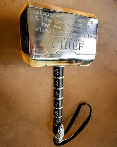 Thor's Hammer "Chief" - Handcrafted Artisan Hammer, personalized with engraving for a gift