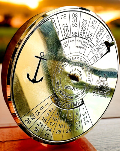 Calendar of Eternity Sea Sail – Brass 100-Year Calendar - possible engraving for a gift