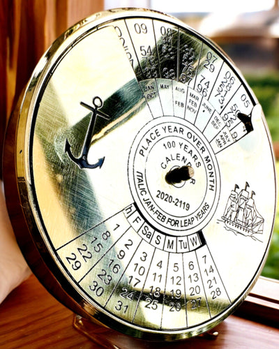Calendar of Eternity Sea Sail – Brass 100-Year Calendar - possible engraving for a gift