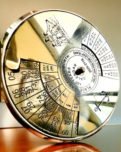 Calendar of Eternity Sea Sail – Brass 100-Year Calendar - possible engraving for a gift