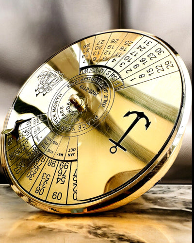 Calendar of Eternity Sea Sail – Brass 100-Year Calendar - possible engraving for a gift