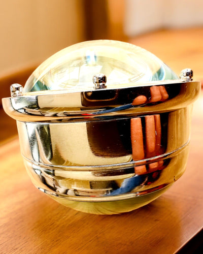 Bailey Compass Clock - Elegant Clock with Compass Motif with Engraving Option