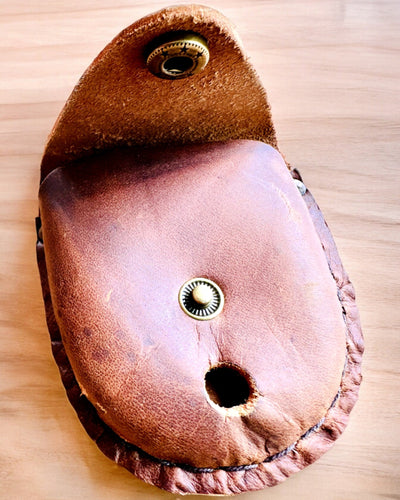 Leather Case "Explorer" - for compact compass or pocket watch - personalization with engraving available
