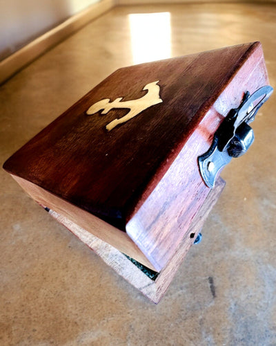 Wooden box for "Maritime" compact compass - personalization with engraving available