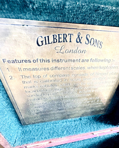 Large Wooden Box for Compass "Gilbert & Sons" with Engraving Option