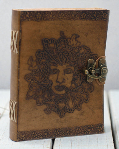 Caderno de apontamentos em couro «Homem Verde» (20x15 cm)