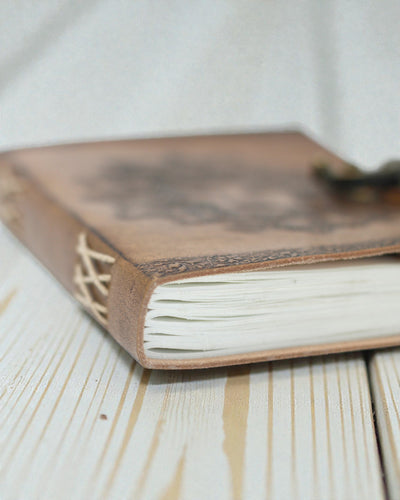 Caderno de apontamentos em couro «Homem Verde» (20x15 cm)