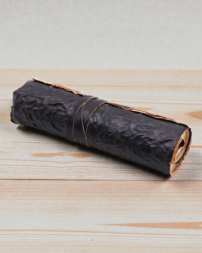 Roll-up Leather Traveler’s Notebook Nomad Black – 21 × 15 cm