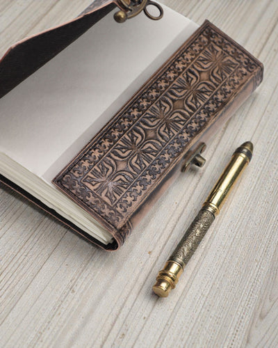 Lotus Mandala - Ezoterična bilježnica - Starinska siva - 200 stranica - Šivani rub - 17.5x12.5x3cm