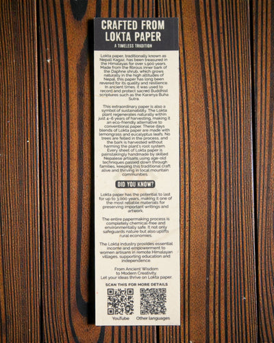 Blue Cotton Cloud – large Lokta notebook with blue cotton 21 × 15 cm, 45 sheets