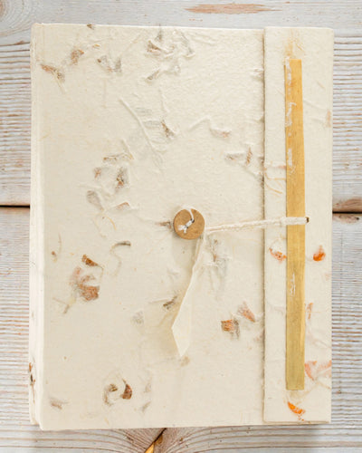 Large Lokta Botanical Bloom Notebook – Flowers (45 sheets, 21 x 15 cm)