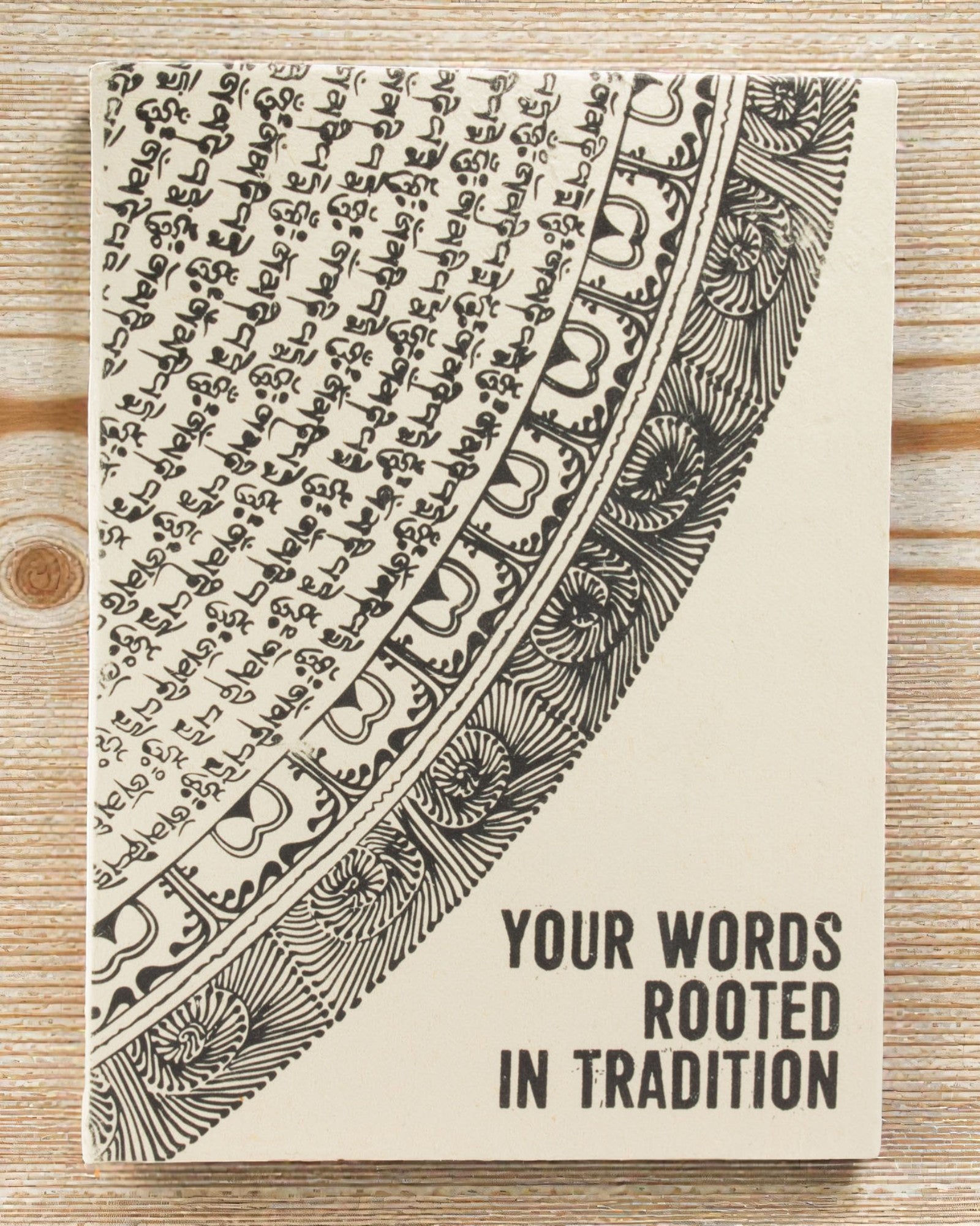 Lokta Heritage Script – large notebook 21 × 15 cm, 45 sheets, Your Words Rooted in Tradition