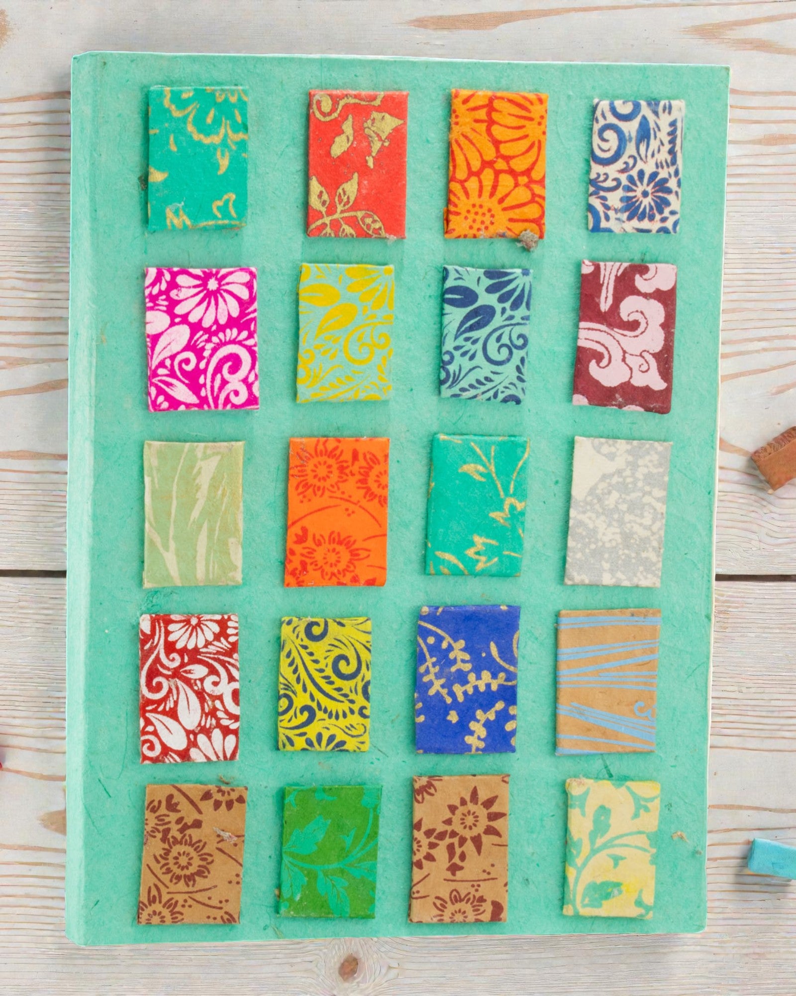 Umjetnička bilježnica Lokta Mosaic – Mini pločice tirkizne boje (45 listova, 21 x 15 cm)