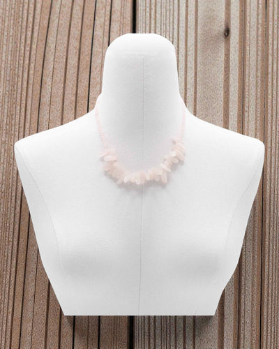 Longstone Gem Necklace - Rose Quartz