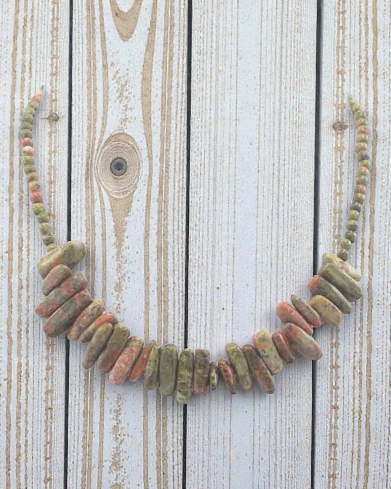 Longstone Gem Necklace - Moss Agate