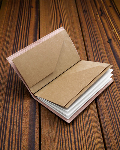 Caderno de couro feito à mão - Coisas importantes a fazer - Cinzento (80 páginas)