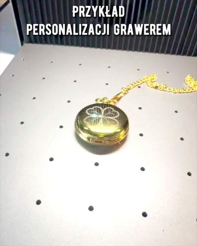 Golden Color Pocket Watch with Engraving Option