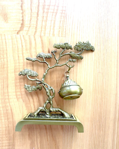 Elegant Metal Incense Holder Bonsai - personalization with engraving available for a gift