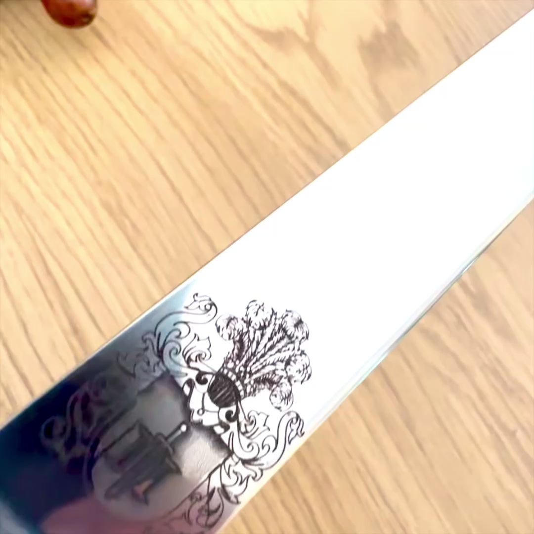 Steel Knight's Sword 84 cm in Sheath - SW-114 Replica with Personalized Engraving Option