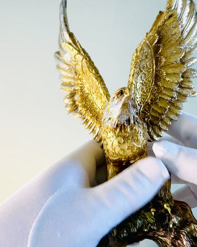 "Golden Eagle" Statuette with Personalization Option - Resin Decoration