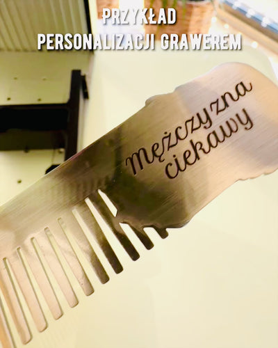 GroomMaster - Elegant Metal Comb with Engraving, personalized engraving