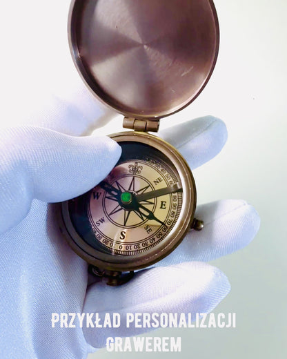 Indian Compass Odysseus – Retro Explorer's Gem - engraving option available