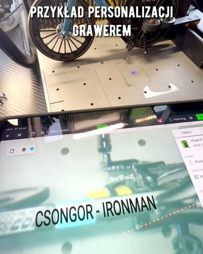 Miniature Triathlon Bicycle Model "SpeedStorm 1.2" personalization with engraving as a gift