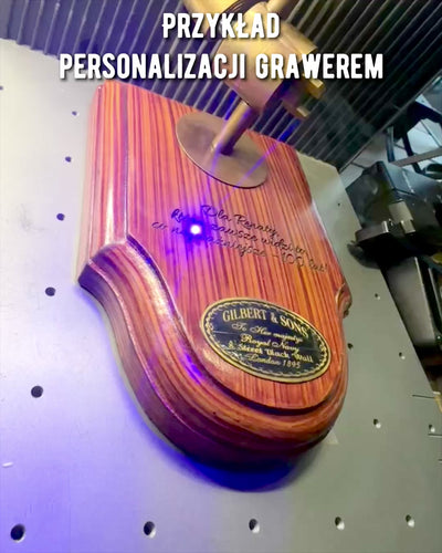 Craft magnifying glass "Royal Magnifier" with stand and adjustable holder - customizable with engraving for a gift